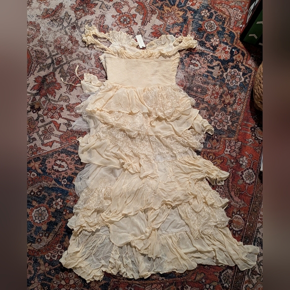 NWT Anthropologie ivory gorgeous vintage style wedding dress - Picture 7 of 9